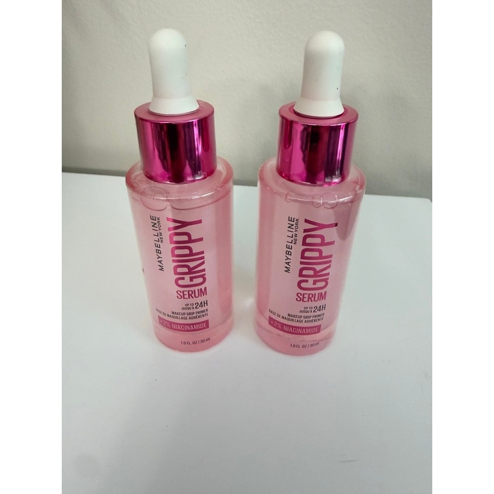 Maybelline Grippy Serum Primer Women 1oz Pink 2% Niacinamide 2PK NWT